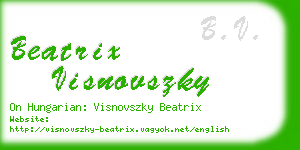 beatrix visnovszky business card